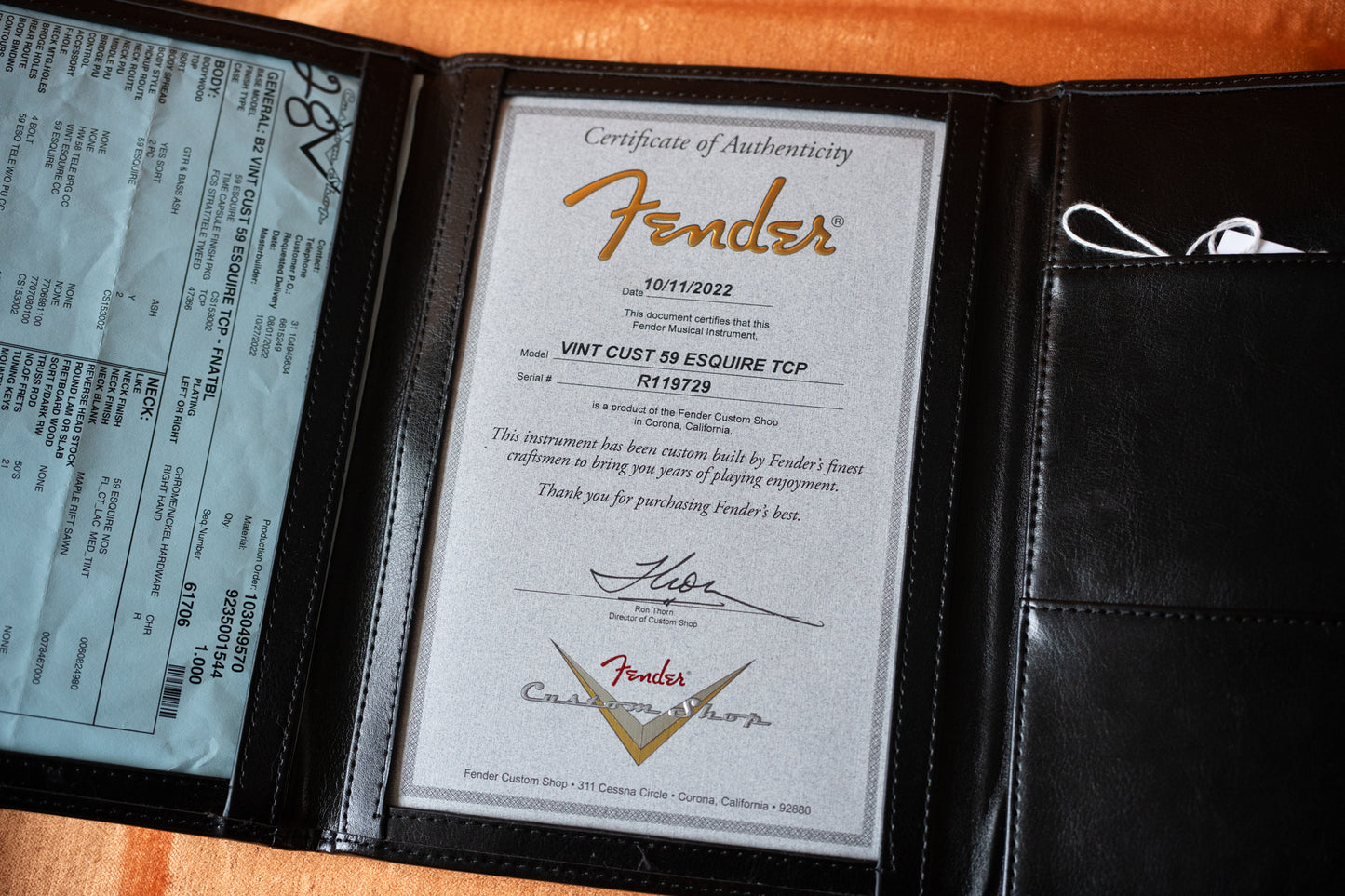 2022 Fender Esquire '59 Custom Shop